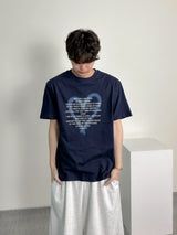Heart spray lettering Half sleeve