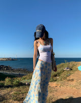 AROHA Flower Flared Long Skirt