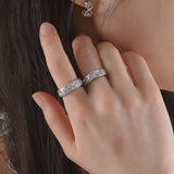 Bold lace heart open ring