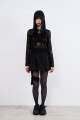 Raum lace pattern see-through long sleeve