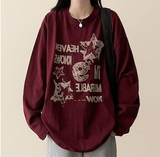Odd Vintage Printed Boxy Long Sleeve Tee