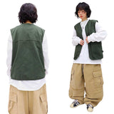Vintage Oxford Zip-Up Vest