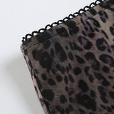 chiffon banding leopard long skirt