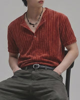 (M's)リベッドベロアヘンリーネックT 26SS-011