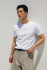 Cool curve half t-shirts(White)