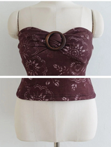 ORIENTAL WOOD RING TUBE TOP