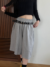[Unisex] Belted sweat bermuda pants(3color)