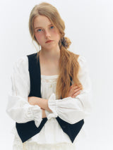 Square Frill Blouse (White)