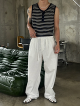 [S/S] Stripe henry neck sleeveless(3color)