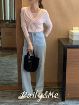 Halter Twisted T-shirt(3color)