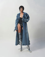 BLUM - Double Breasted Denim Trench Coat