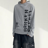 Biken Stripe Warmer Hooded Long Sleeve T-shirt (3 colors)
