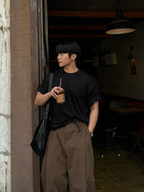 ソフトシグロールアップショートスリーブTシャツ
