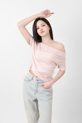シースルーリボントップス Pink