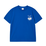 25SS ニュースペーパーラビットショートスリーブTシャツ コバルトブルー