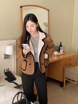 Hazel Two Tone Half Mustang Jacket