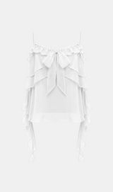 Reka Sheer Ribbon Blouse