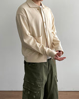Milt Crop Knit Zip-Up
