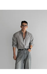 ベーシックコットンシャツ [gray]
