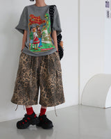 [UNISEX] レオパードカーゴバミューダパンツ