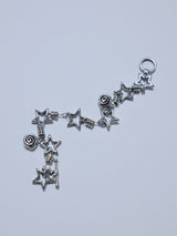 All stainless steel orbit star bracelet