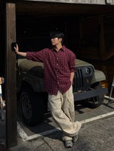 Slav pintuck cargo banding pants