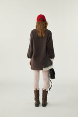 Lace Patchwork Check Sweatshirt Dress