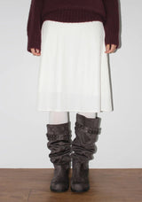 VELVET SHINE MIDI SKIRT 