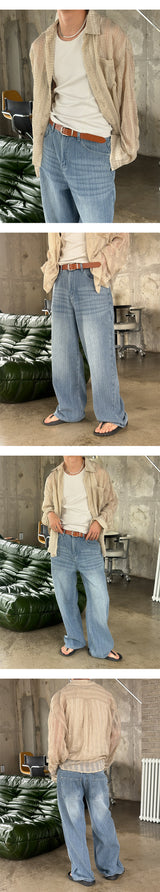 [Unisex] Summer check linen shirts(2color)