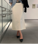 Weekly Backslit Maxi Long Skirt / 3 colors