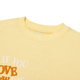 LOVE NEW CULTURES WORDING SWEATSHIRT [LEMON]