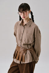 Leather Skirt Belt [Brown]