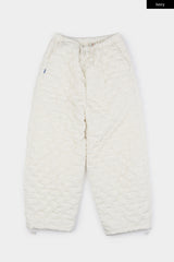 Ripple quilted padded pants