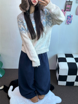 テディフリース🤎🐻 S-L🧸3サイズ ロングワイドヒーターパンツ 🤎💙💚3COLOR