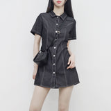 hoz stitch denim dress
