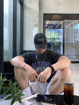 Look ターパーカリフォルニアグラフィックピグメントオーバーサイズショートスリーブTシャツ