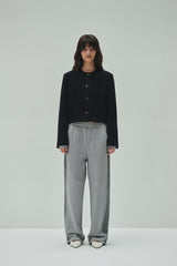 WOOLLY NO COLLAR JACKET