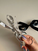 Metalic ribbon hair pin (2color)