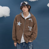 Star Dolphin Check Applique Hood Zip Up