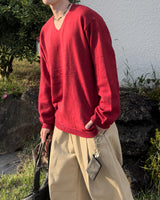 Washable Basic V-neck Knit