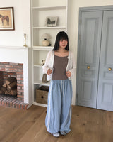 Cheche 花柄シースルーボタンカーディガン