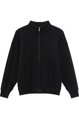 Heavyweight Ribbed Knit Cardigan