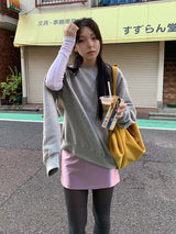 サテンパールミニスカート (3C)