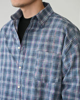 AF SEERSUCKER CHECK SHIRT BLUE