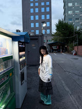 CHECK MIX FRILL SKIRT
