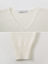 BR Crop V-neck Long Sleeve Knit + Tie Set (8color)