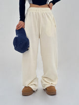 (UNISEX) DOUBLE-LINE STRING WIDE LOOSE-FIT FLEECE TRAINING PANTS - 6 COLOR