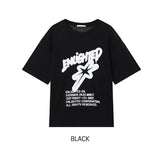 スターリープリントシースルーショートスリーブニット