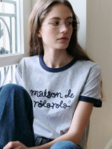 MAISON DE ROLA RINGER T-SHIRT GY+NV