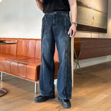LMN lower incision wide denim pants (2 colors)